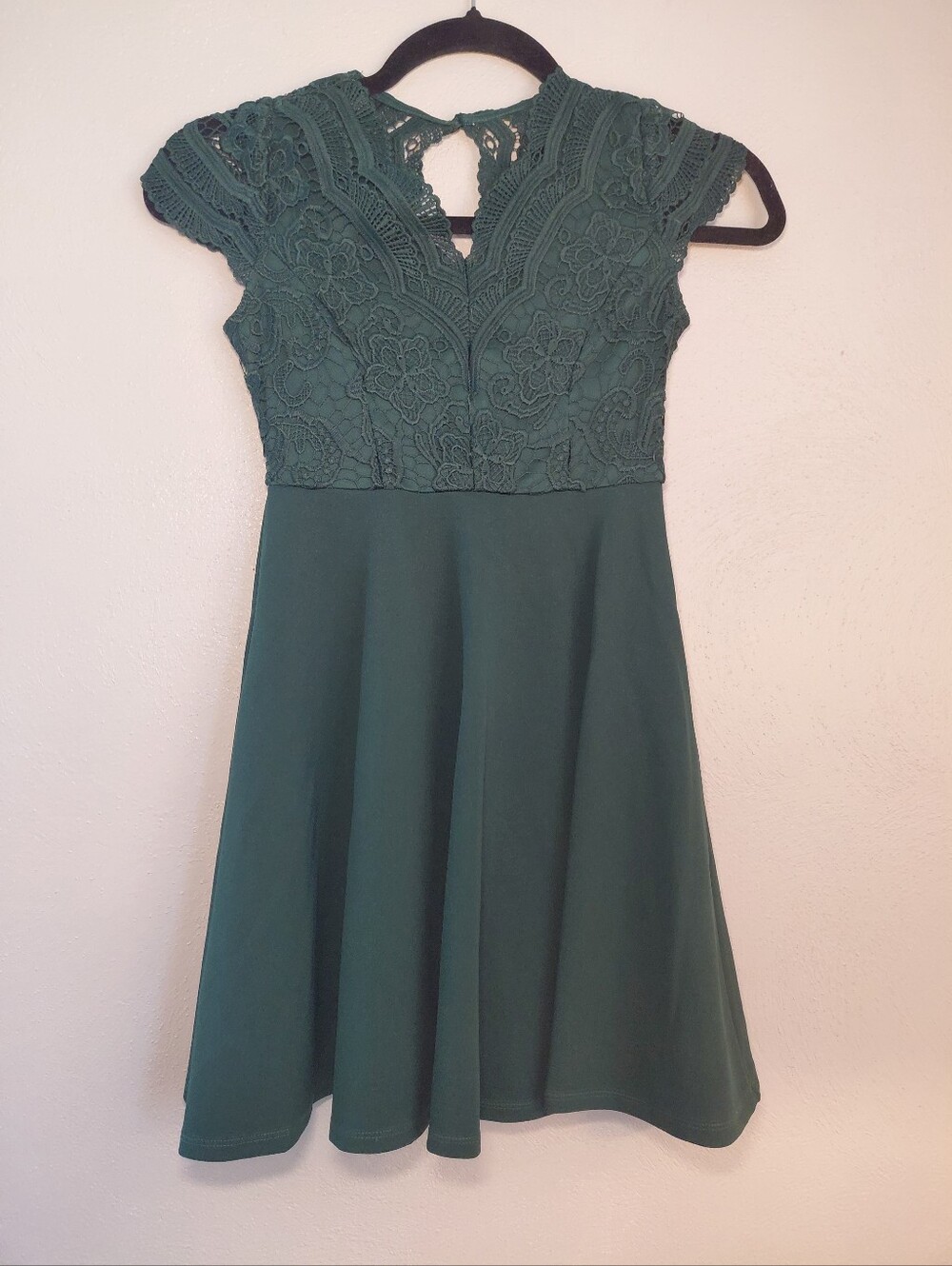 Girls Forest Green Rare Editions Kidzmax Lace Bodice Dress Sz 7